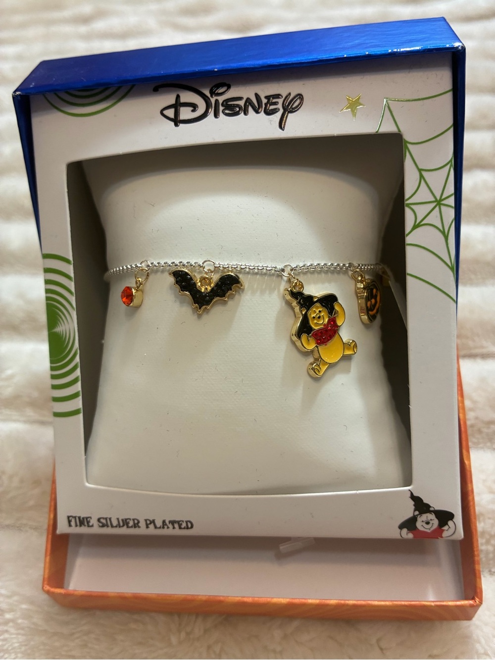 NIB Disney Winnie the Pooh Halloween Charm Bracelet Spooky